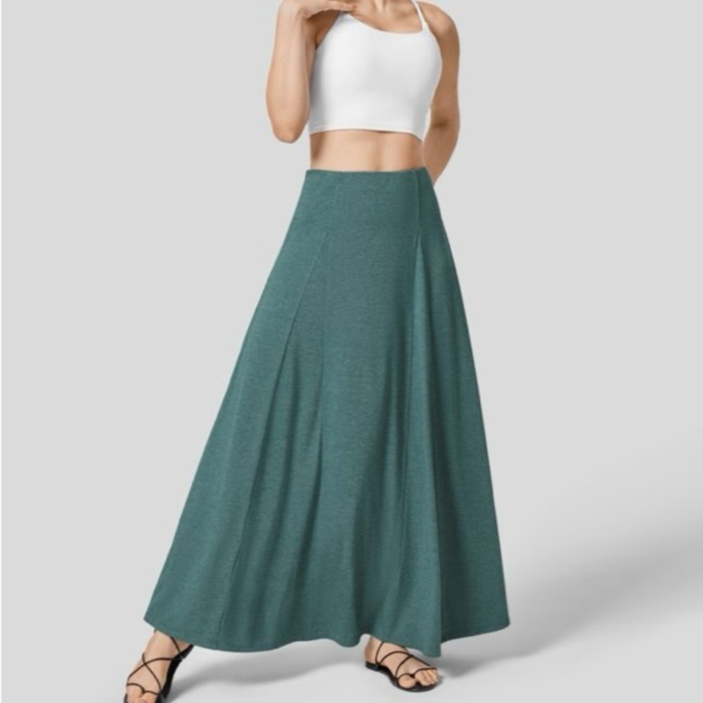 High-waisted, side zipper maxi skirt from Halara (Large)